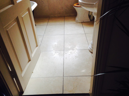 Before Marble Floor cleaning  by professional cleaning contractors Advanced Cleaning Experts, ACE Cleaners, Cavan & Fermanagh, Ireland