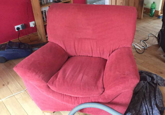After upholstery cleaning of an armchair by Advanced Cleaning Experts, ACE Cleaning, Cavan & Fermanagh